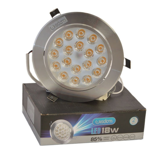 Trade Shop - Faretto A Led Orientabile Con Molle Per Incasso Da 18w Luce Bianco Caldo Freddo - -bianco Caldo      -