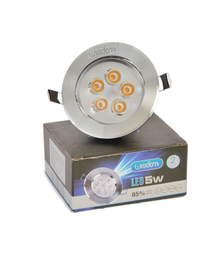 Faretto A Led Orientabile Da Incasso Wisdom 5w Caldo E Freddo Per Controsoffitta  -bianco Caldo      -