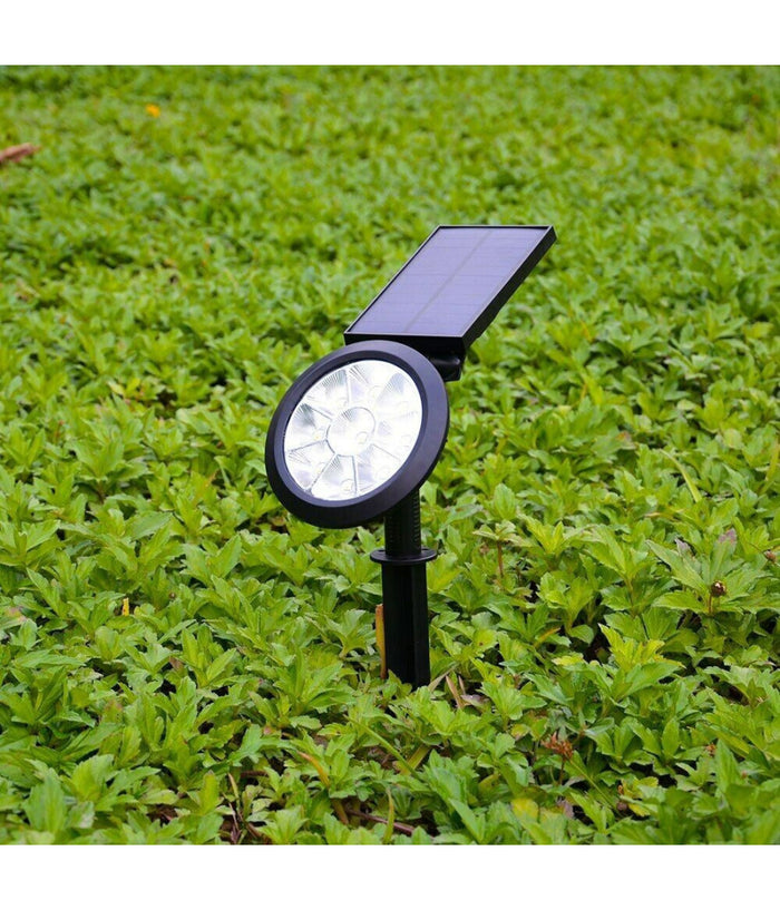 Faretto A Led Rgb Da Giardino Picchetto Con Pannello Solare Crepuscolare Wg-092         