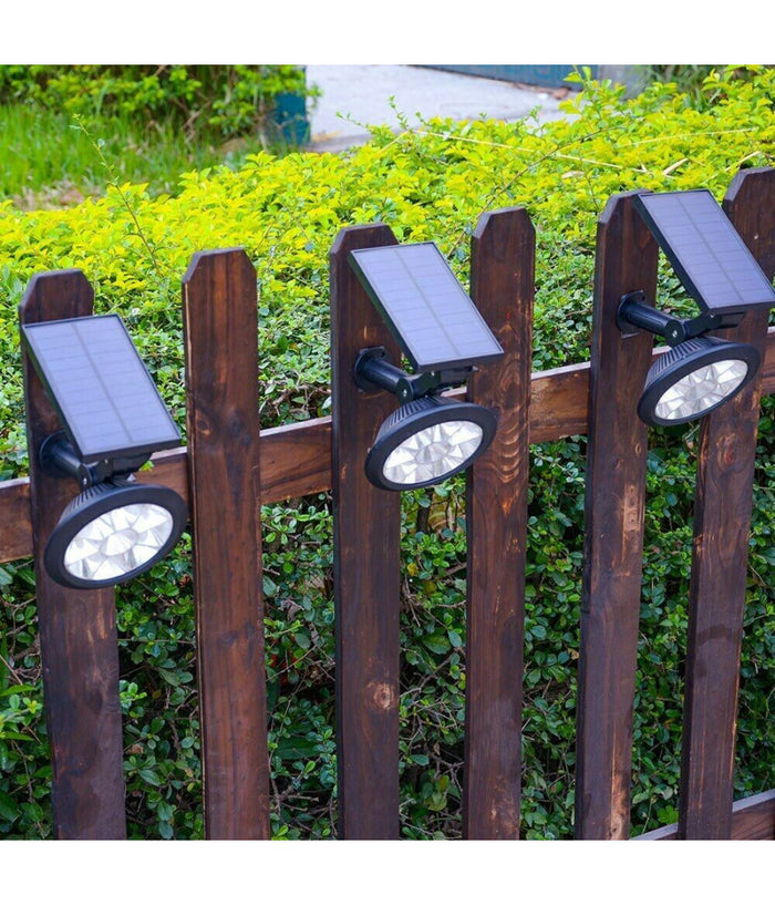 Faretto A Led Rgb Da Giardino Picchetto Con Pannello Solare Crepuscolare Wg-092         