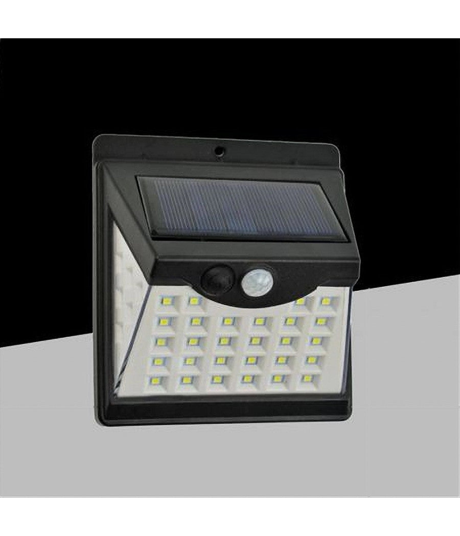 Faretto Applique Led A Parete Con Pannello Solare Luce Calda 3000k Ip65 So-a3-c         