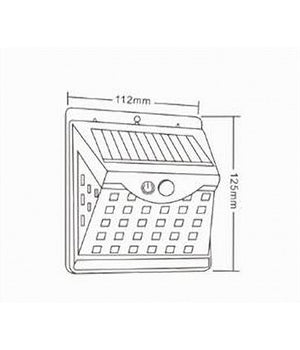 Faretto Applique Led A Parete Con Pannello Solare Luce Calda 3000k Ip65 So-a3-c         