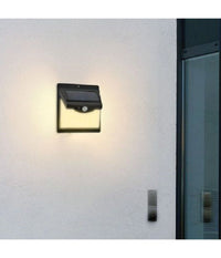 Faretto Applique Led A Parete Con Pannello Solare Luce Fredda 6500k Ip65 So-a3         