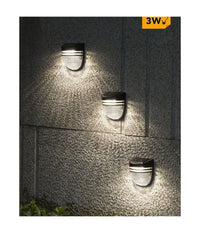 Faretto Applique Led Giardino Ricaricabile 3 W Con Pannello Solare Ip65 Yh0613         