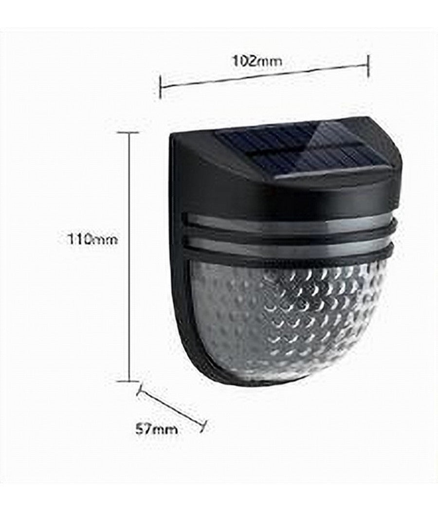 Faretto Applique Led Giardino Ricaricabile 3 W Con Pannello Solare Ip65 Yh0613         