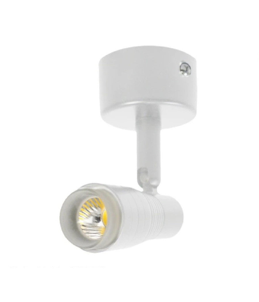 Faretto Applique Led Orientabile 3w A Soffitto Parete Vari Toni Luce Bianco F07b         