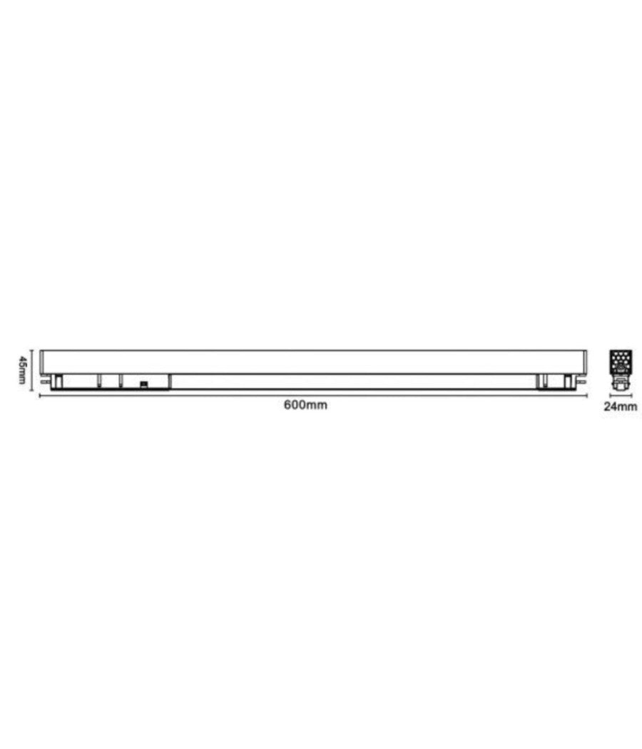 Faretto Barra Led 24w Magnetico Per Binario Monofase 48v Luce 3000k 4000k Fr-24w         