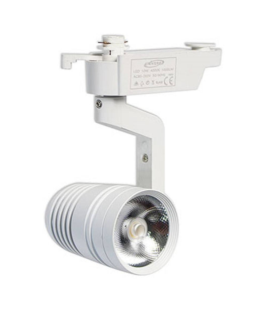 Faretto Binario Led Cob 10 Watt Bianco Per Staffa Luce Naturale Fredda F-10w8a  -bianco Freddo      -