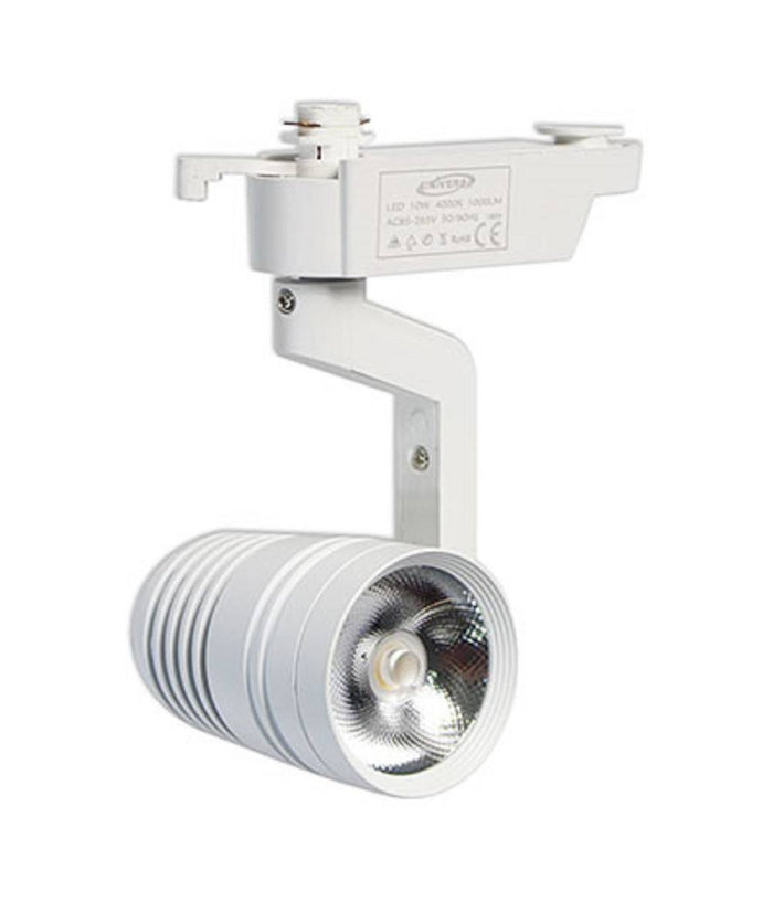 Faretto Binario Led Cob 10 Watt Bianco Per Staffa Luce Naturale Fredda F-10w8a  -bianco Freddo      -