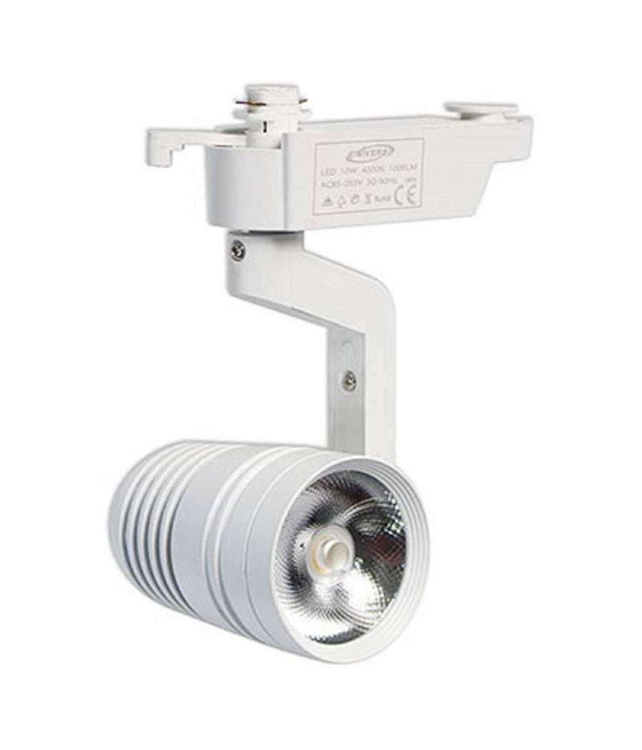 Faretto Binario Led Cob 10 Watt Bianco Per Staffa Luce Naturale Fredda F-10w8a         