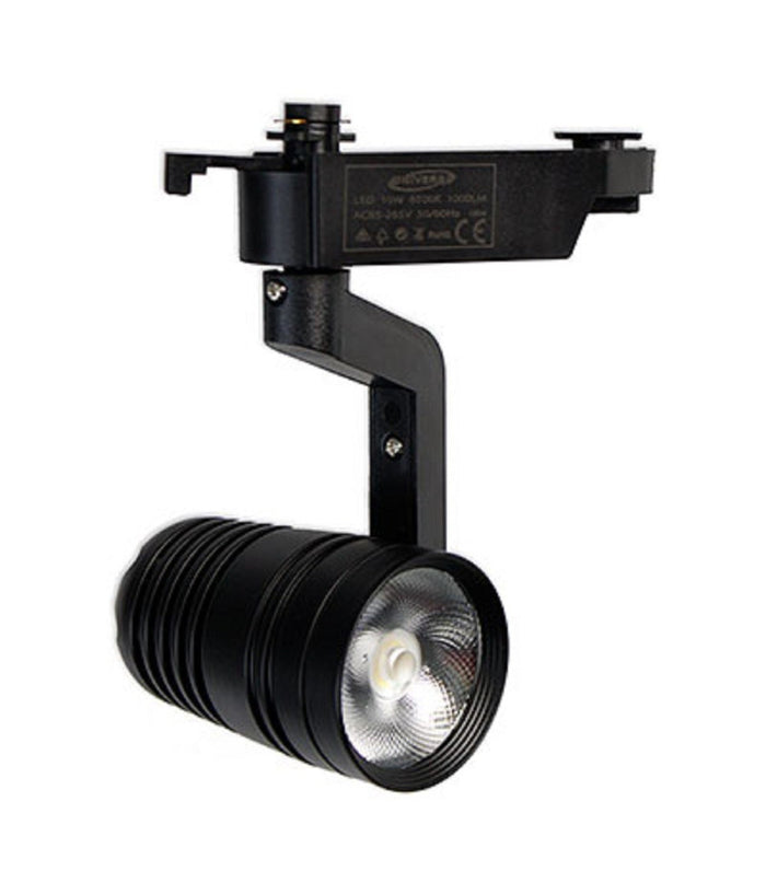 Faretto Binario Led Cob 10w Nero Staffa Luce Fredda 6500k Naturale 4000k F-10w8h         