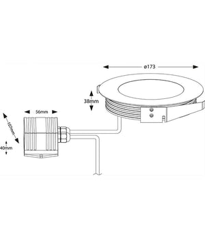 Faretto Calpestabile Incasso Pavimento Led 11 W Ip67 3000k Segnapassi Foro 150mm         