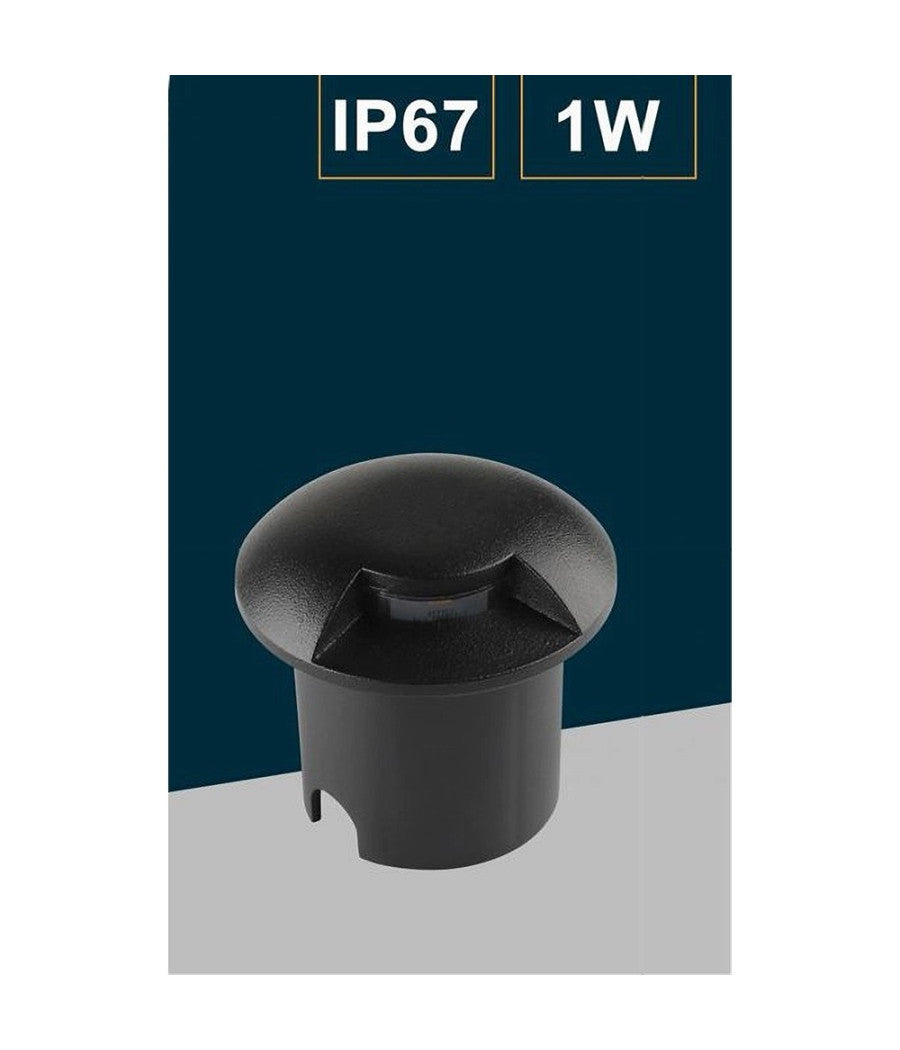 Faretto Calpestabile Led 1w 1 Fascio Luce Lampada Segnapassi Per Esterno Ip67 321  -bianco Naturale      -