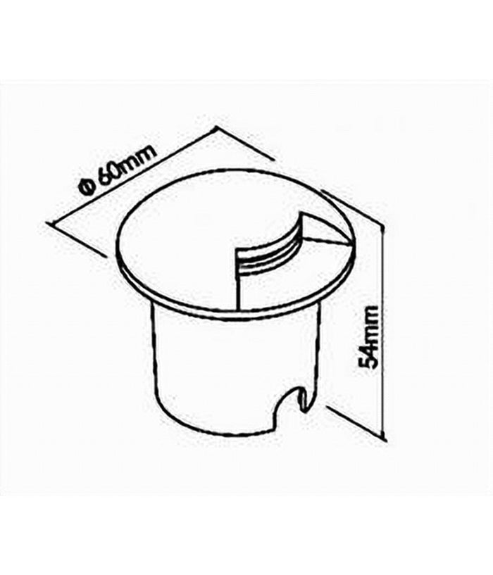 Faretto Calpestabile Led 1w 1 Fascio Luce Lampada Segnapassi Per Esterno Ip67 321  -bianco Caldo      -