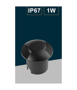 Faretto Calpestabile Led 1w 2 Fasci Luce Lampada Segnapassi Per Esterno Ip67 322         