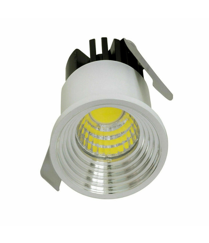 Faretto Cob Incasso 3 W Mini Punto Luce Bordo Bianco Luce Calda Fredda Naturale  -bianco Caldo      -