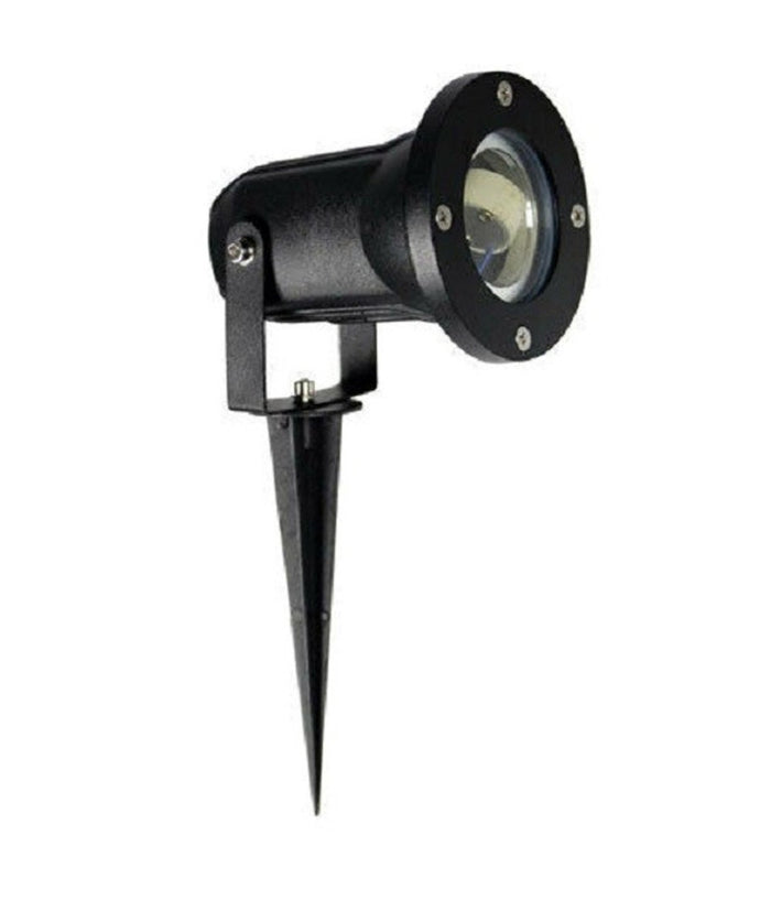 Faretto Con Picchetto Per Esterno Da Giardino Con Staffa Parete Proiettore Es12         