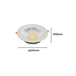 Trade Shop - Faretto Da Incasso Led Cob 35w Luce 3000k-6500k Bianco Illuminazione Interni 00427         
