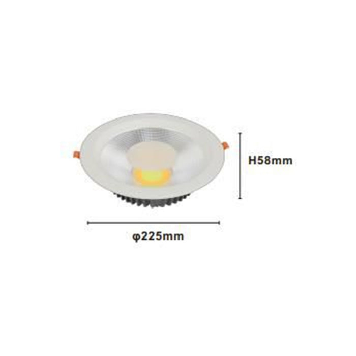 Trade Shop - Faretto Da Incasso Led Cob 35w Luce 3000k-6500k Bianco Illuminazione Interni 00427         