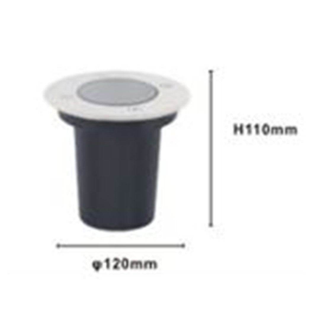 Trade Shop - Faretto Da Incasso Nero Lampadina Attacco Gu10 In Alluminio Acciaio ⌀120mm 33603         