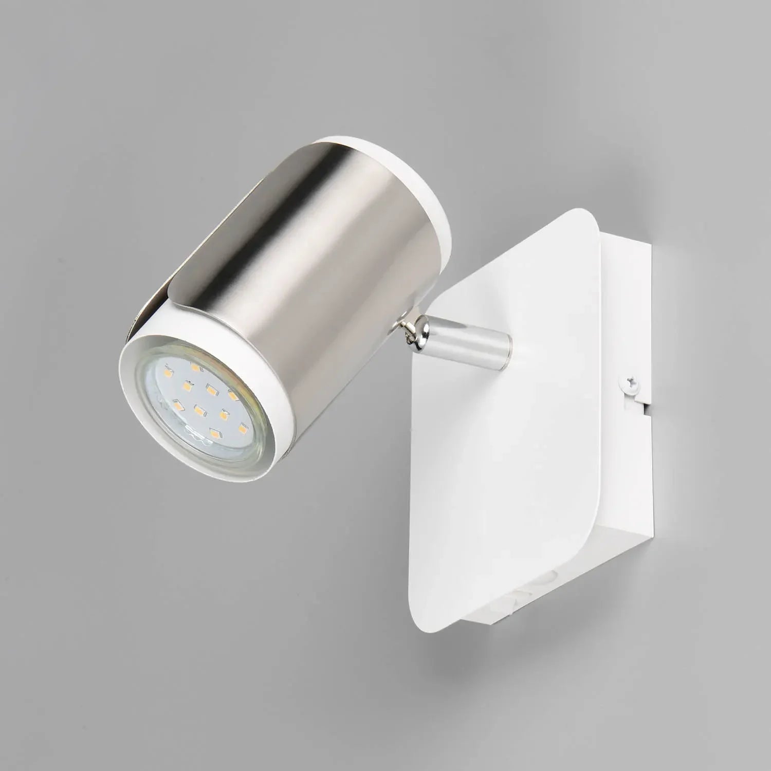 LÚZETE - FARETTO DA PARETE/SOFFITTO GU10 METALLO NICKEL OPACO GIADA