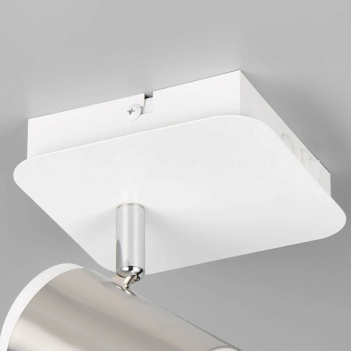 LÚZETE - FARETTO DA PARETE/SOFFITTO GU10 METALLO NICKEL OPACO GIADA