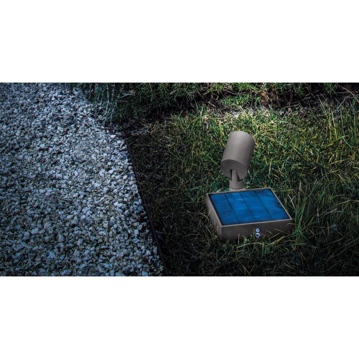 Faretto da terra Solar a led da 1,3w a batteria con fotovoltaico IP65 grigio scuro