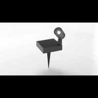 Faretto da terra Solar a led da 1,3w a batteria con fotovoltaico IP65 grigio scuro