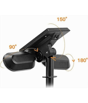 Faretto Doppio A Led Snodabile Ricaricabile Pannello Solare Picchetto Yh0518-pir         