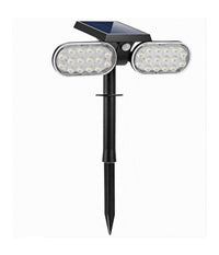 Faretto Doppio A Led Snodabile Ricaricabile Pannello Solare Picchetto Yh0518-pir         