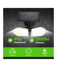 Faretto Doppio A Parete Con Pannello Solare Sensore Movimento E Crepuscolare 270         