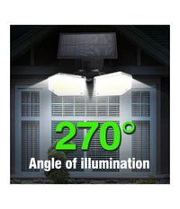 Faretto Doppio A Parete Con Pannello Solare Sensore Movimento E Crepuscolare 270         