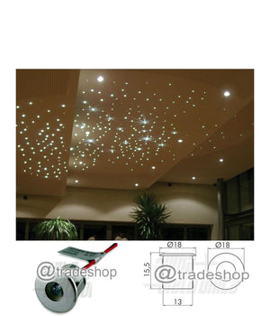 Faretto Effetto Cielo Stellato Luce Calda Fredda Faretti Led Silver 3v 18mm  -bianco Caldo      -
