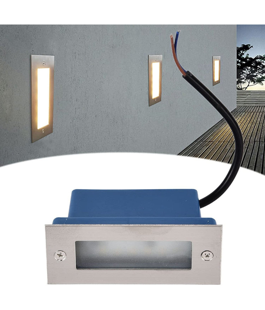 Faretto Faro 3 Led Segnapassi A Incasso Calpestabile Interno Esterno 2w         