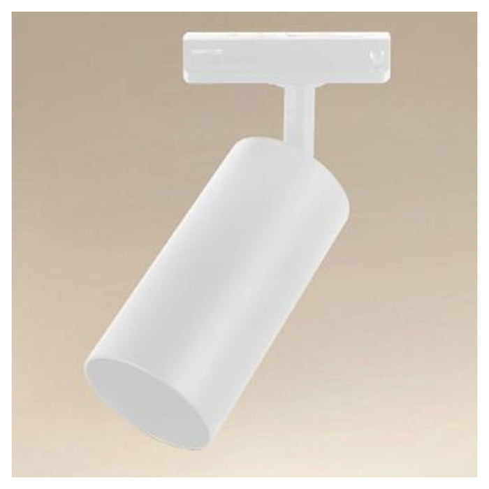 Trade Shop - Faretto Faro A Cilindro Attacco Gu10 Per Binario Track Bianco Ip20 Da Interni 00731         