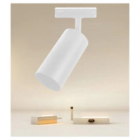 Trade Shop - Faretto Faro A Cilindro Attacco Gu10 Per Binario Track Bianco Ip20 Da Interni 00731         