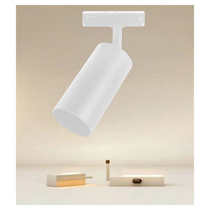 Trade Shop - Faretto Faro A Cilindro Attacco Gu10 Per Binario Track Bianco Ip20 Da Interni 00731         