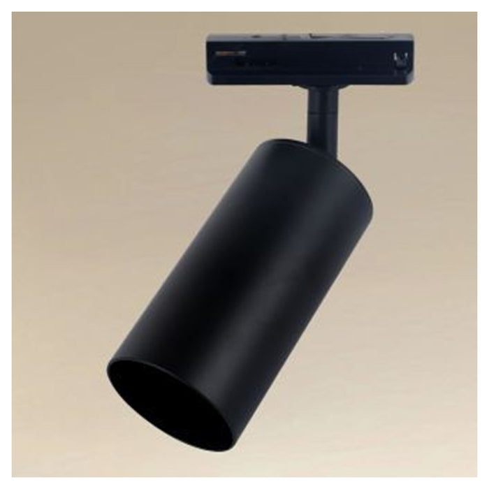 Trade Shop - Faretto Faro A Cilindro Attacco Gu10 Per Binario Track Nero Ip20 Da Interni 00724         