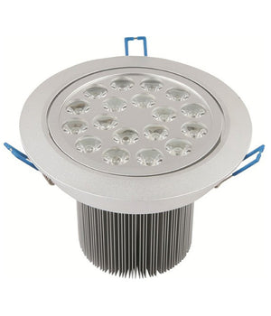 Faretto Faro A Led 3w 5w 7w 9w 12w 15w 18w A Incasso Con Molla Luce Calda Fredda  -bianco Freddo-18 Watt      