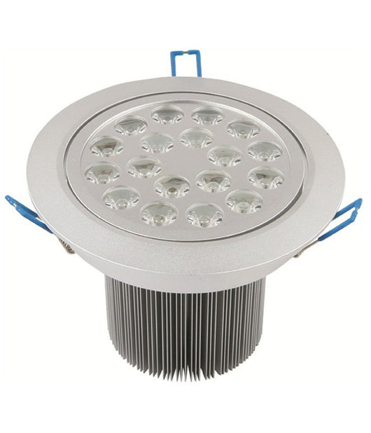 Faretto Faro A Led 3w 5w 7w 9w 12w 15w 18w A Incasso Con Molla Luce Calda Fredda  -bianco Freddo-18 Watt      