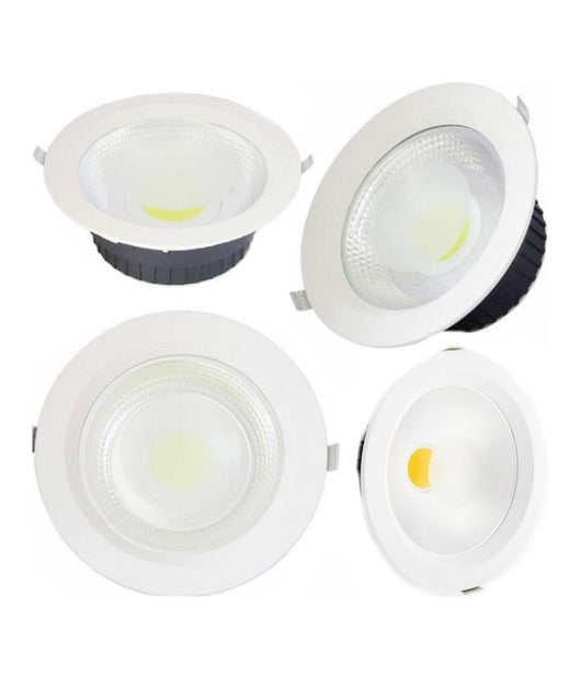 Faretto Faro Led Cob 30w Gml Incasso Molla Alette Luce Bianco Fredda Calda         