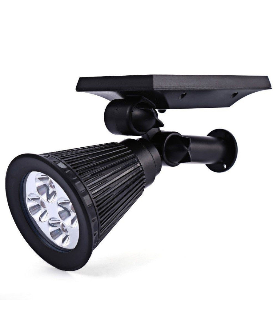 Faretto Faro Led Giardino 4 Led Picchetto Pannello Energia Solare Giardino Ip65         