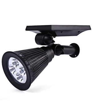 Faretto Faro Led Giardino 4 Led Picchetto Pannello Energia Solare Giardino Ip65         