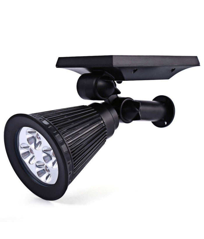 Faretto Faro Led Giardino 4 Led Picchetto Pannello Energia Solare Giardino Ip65         