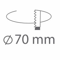 LÚZETE - FARETTO INCASSATO ROTONDO EXTRA PROFONDO 3,5 CM IN ALLUMINIO BIANCO