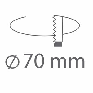 LÚZETE - FARETTO INCASSATO ROTONDO EXTRA PROFONDO 3,5 CM IN ALLUMINIO BIANCO