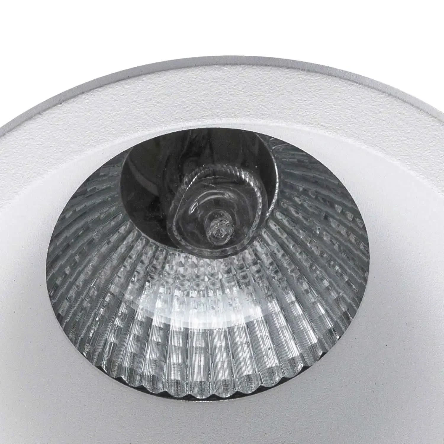 LÚZETE - FARETTO INCASSATO ROTONDO EXTRA PROFONDO 3,5 CM IN ALLUMINIO BIANCO