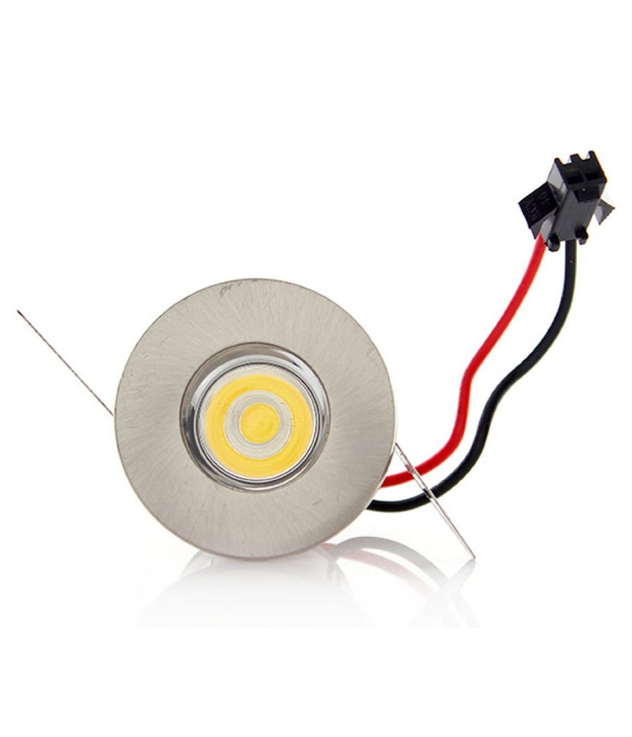 Faretto Incasso 1 Led 1w Spot Mini Luce Bianco Freddo Punto Luce + Driver  Silver-bianco Freddo      -
