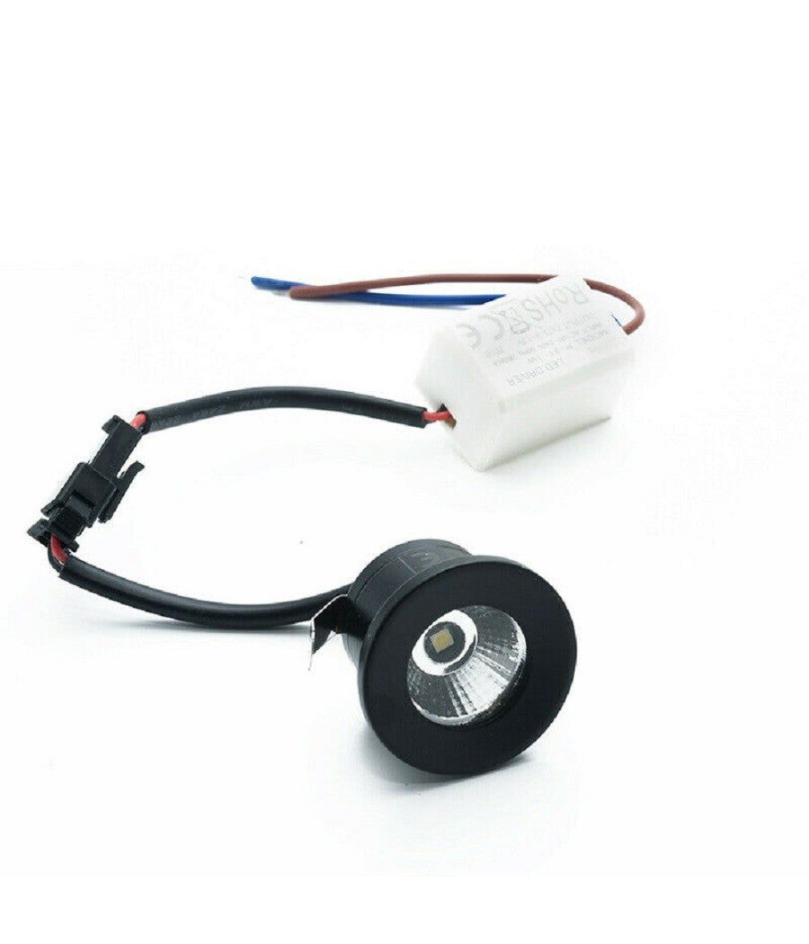 Faretto Incasso 1 W 1led Cob Punto Luce Mini Spot Luce Fredda Calda Naturale         