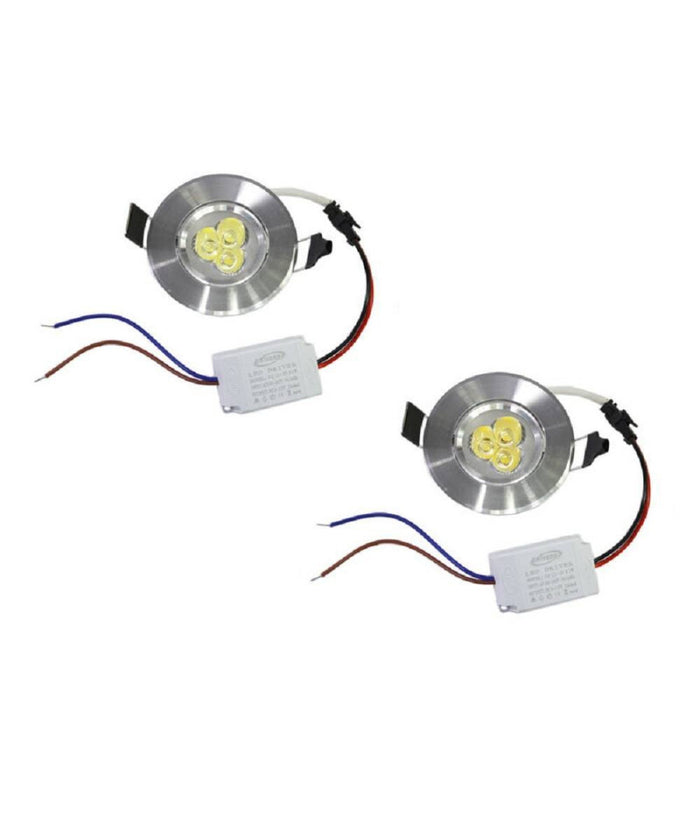 Faretto Incasso 3w Orientabile Luce Fredda Calda Naturale P-55  -bianco Freddo      -